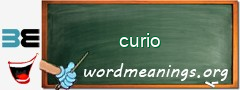 WordMeaning blackboard for curio